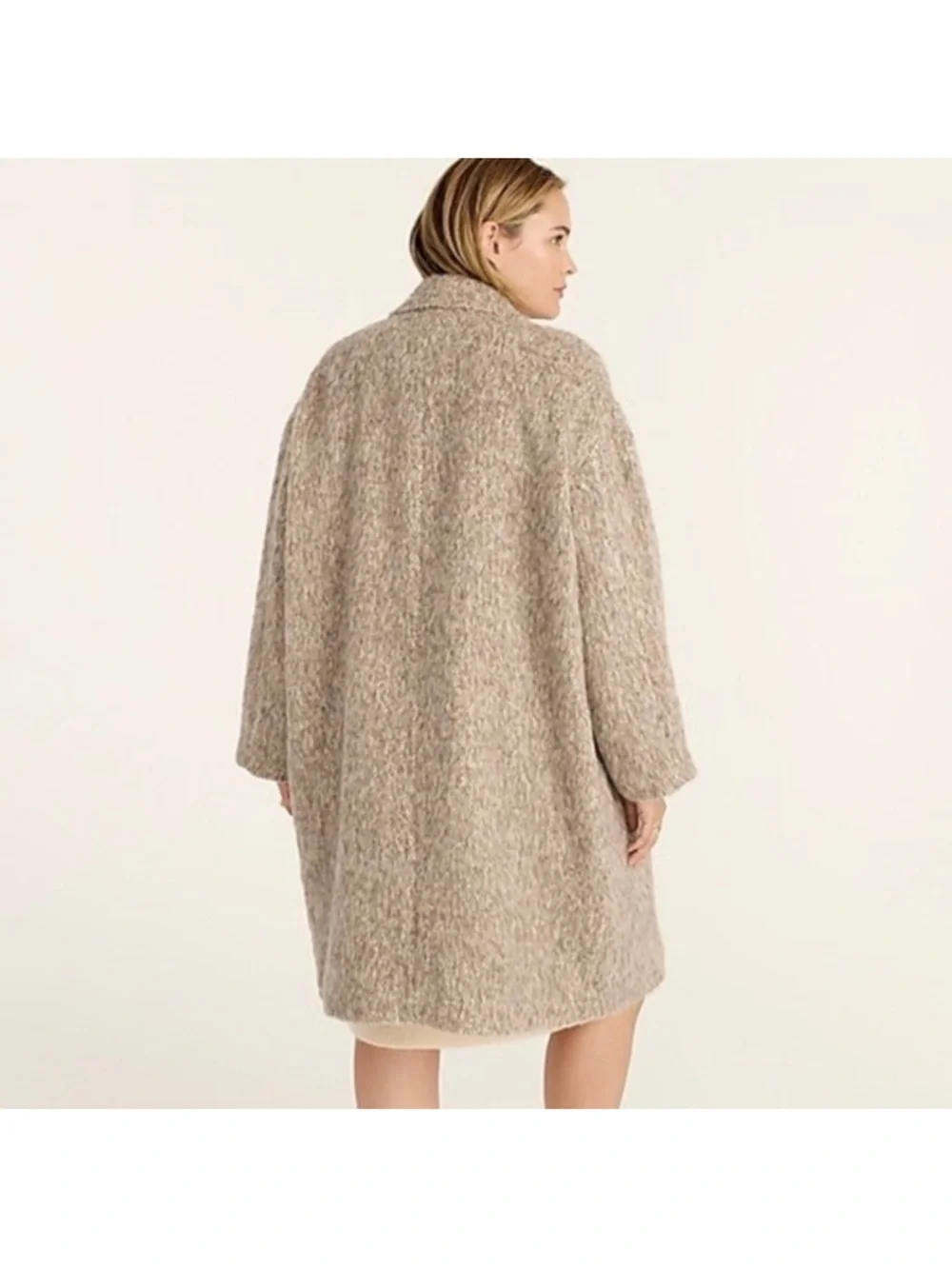 J.Crew Brushed Wool Relaxed Topcoat Size XXS Oversized Fit